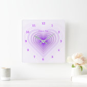 Horloge Carrée I Love You Wall Clock (Maison)