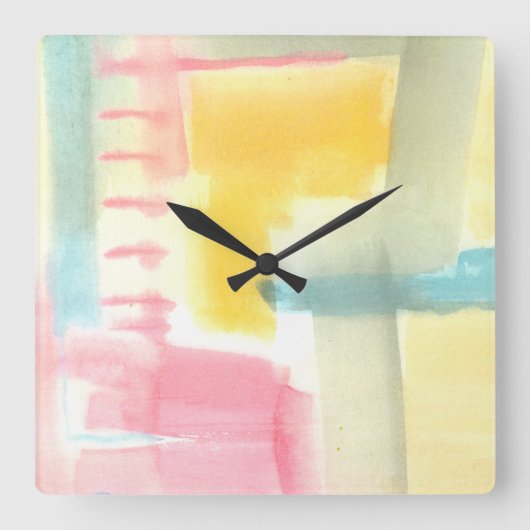 Horloge Carrée I Luxe en pastel (Recto)