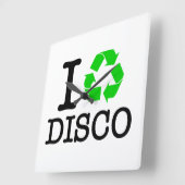 Horloge Carrée I Recycle Disco (Angle)