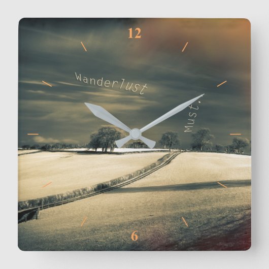 Horloge Carrée I Wander Because... (Recto)