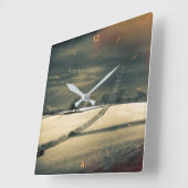 Horloge Carrée I Wander Because... (Angle)