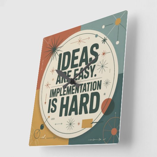 Horloge Carrée Ideas Are Easy. Implementation Is Hard (Angle)