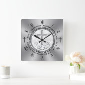 Horloge Carrée Idées cadeaux de l'église ou du pasteur, chrétienn (Maison)