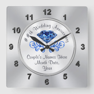 Horloge Carrée Idées cadeaux personnalisées pour le 45e anniversa