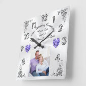 Horloge Carrée Idées de cadeaux personnalisés pour les 33 ans de  (Angle)