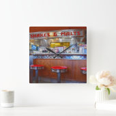 Horloge Carrée Iggy's Diner Interior, Carthage, Missouri (Maison)