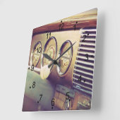 Horloge Carrée Ignition Classic Voiture Vintage Intérieur (Angle)