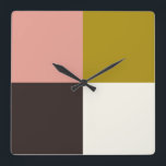 Horloge Carrée Iivoire de chocolat rose or<br><div class="desc">.</div>