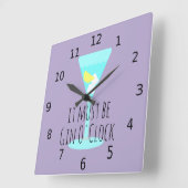 Horloge Carrée Il doit être temps, avec des chiffres (Angle)