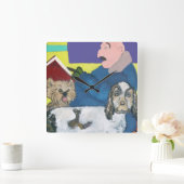 Horloge Carrée Il est temps de lire ! (Maison)