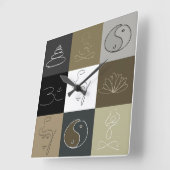 Horloge Carrée Il est temps de se détendre (Angle)