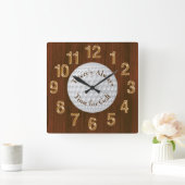 Horloge Carrée Il est toujours temps de fermer ou de modifier le (Maison)