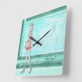 Horloge Carrée Il est toujours temps pour la mode (Angle)