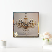 Horloge Carrée "Illuminations élégantes" (Maison)