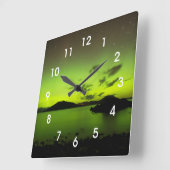 Horloge Carrée Illuminer Aurora (Angle)