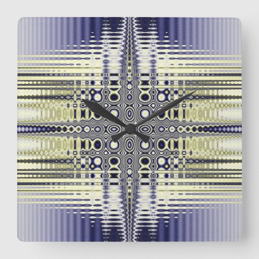 Horloge Carrée Illusion d'optique fractale (Recto)
