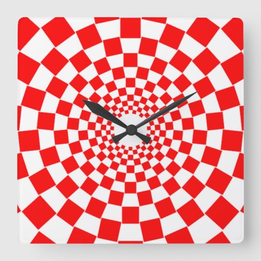 HORLOGE CARRÉE ILLUSION OPTIQUE (Recto)