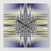 Horloge Carrée Illusion optique fractale (Recto)