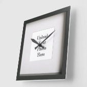 Horloge Carrée Illusion photo encadrée (Angle)