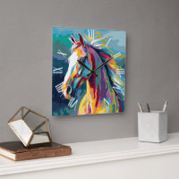 Illustration de tête de cheval à l'aquarelle