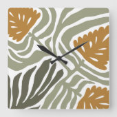 Horloge Carrée Illustration florale (Recto)