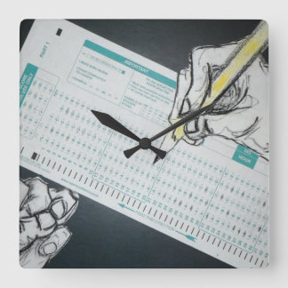 Horloge Carrée illustration scantron