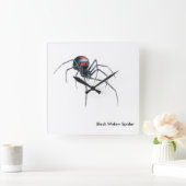 Horloge Carrée Image Spider pour Carré-Wall-Clock (Maison)