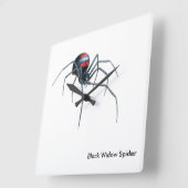 Horloge Carrée Image Spider pour Carré-Wall-Clock (Angle)
