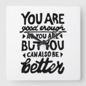 Horloge Carrée Impression Lino de devis motivé (Recto)