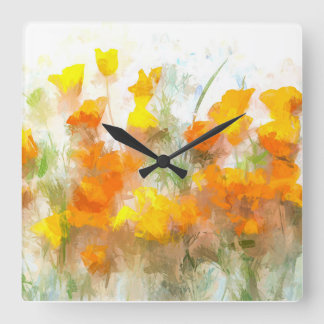 Horloge Carrée Impressionistic Art de Californie