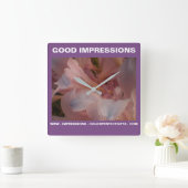 Horloge Carrée Impressions Lily rose (Maison)