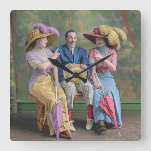 Horloge Carrée imprimer vers 1910 les artistes vaudeville