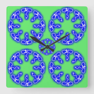 Horloge Carrée Imprimés Kaleidoscope