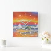 Horloge Carrée Incandescence (Maison)