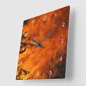 Horloge Carrée Incendie (Angle)