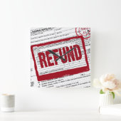 Horloge Carrée Income Tax Refund Stamp (Maison)