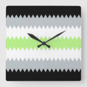 Horloge Carrée Indicateur de fierté de l'agent Abstrait (Recto)