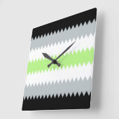 Horloge Carrée Indicateur de fierté de l'agent Abstrait (Angle)