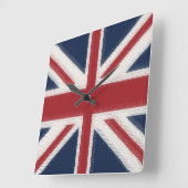 Horloge Carrée Indicateur Union Jack (Angle)