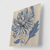 Horloge Carrée Indigo Mum (Angle)