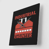 Horloge Carrée industriel (Angle)