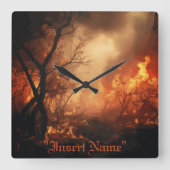 Horloge Carrée Inferno (Recto)