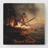 Horloge Carrée Inferno (Recto)