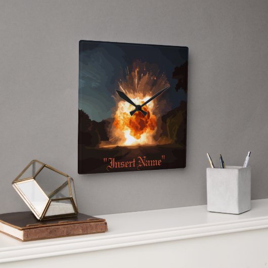 Horloge Carrée Inferno (Bureau)