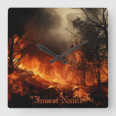 Horloge Carrée Inferno (Recto)