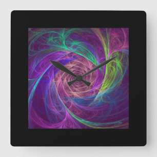 Horloge Carrée Infini Coloré