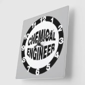 Horloge Carrée Ingénieur chimiste bulgare (Angle)