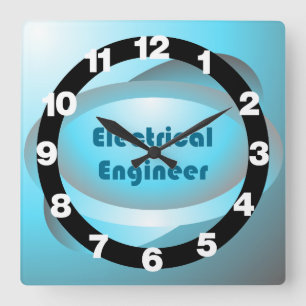Horloge Carrée Ingénieur électricien