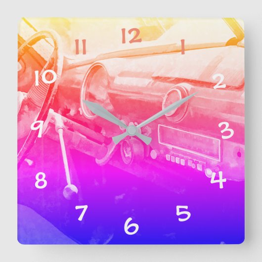 Horloge Carrée Innenraum Oldtimer (Recto)