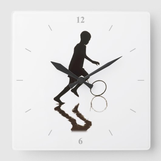 Horloge Carrée Insouciant (Recto)